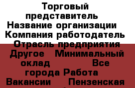 Торговый представитель › Название организации ­ Компания-работодатель › Отрасль предприятия ­ Другое › Минимальный оклад ­ 24 000 - Все города Работа » Вакансии   . Пензенская обл.